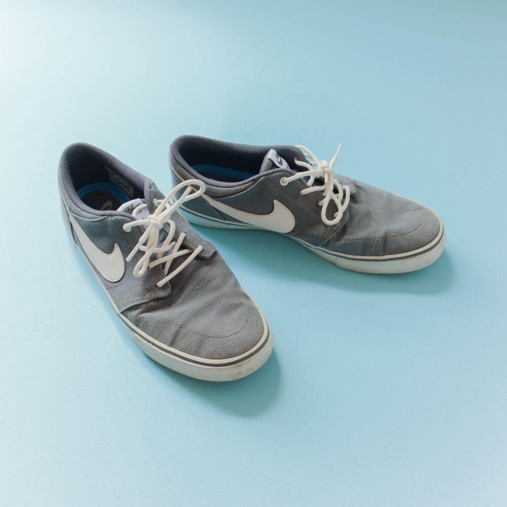 Nike SB Portmore Grey Canvas Sneakers Men's Size 10.5 Casual Skater